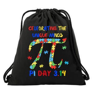 Funny Pi Symbol Design for Autism Awareness - Pi Day Autism Drawstring Bag