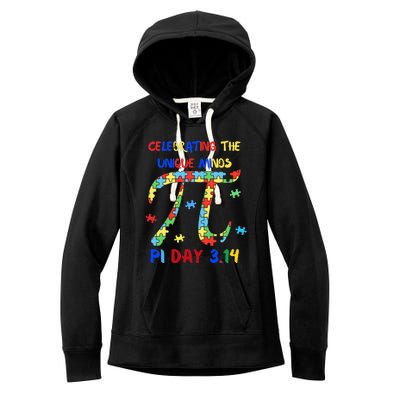 Funny Pi Symbol Design for Autism Awareness - Pi Day Autism Women's Fleece Hoodie