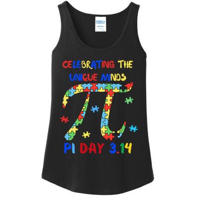 Funny Pi Symbol Design for Autism Awareness - Pi Day Autism Ladies Essential Tank