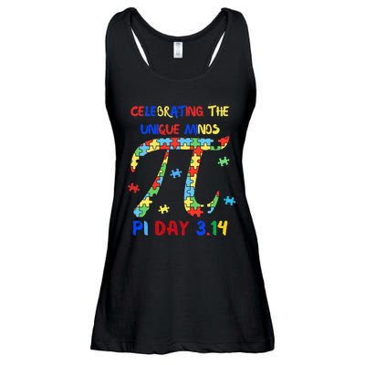 Funny Pi Symbol Design for Autism Awareness - Pi Day Autism Ladies Essential Flowy Tank