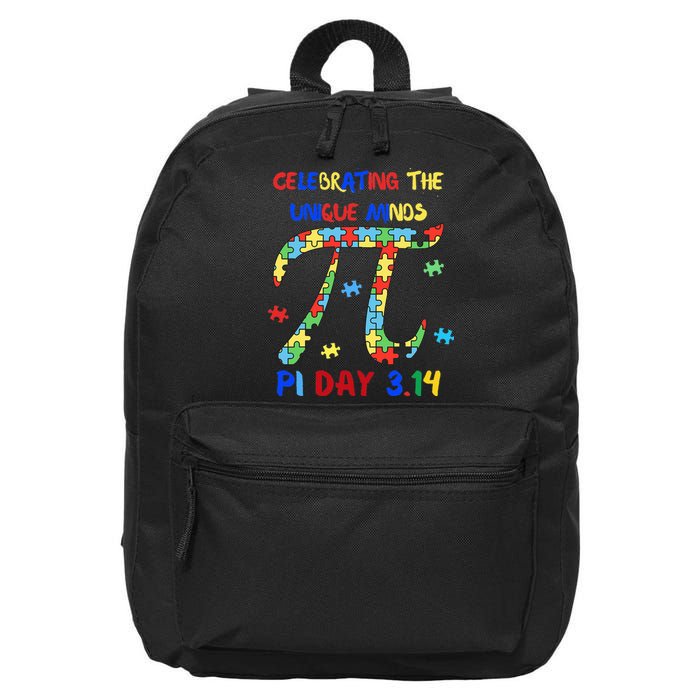 Funny Pi Symbol Design for Autism Awareness - Pi Day Autism 16 in Basic Backpack