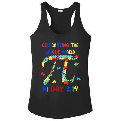 Funny Pi Symbol Design for Autism Awareness - Pi Day Autism Ladies PosiCharge Competitor Racerback Tank