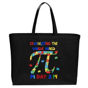 Funny Pi Symbol Design for Autism Awareness - Pi Day Autism Cotton Canvas Jumbo Tote