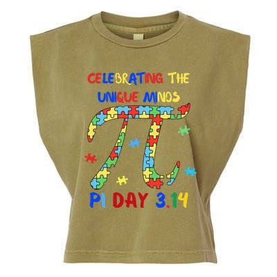 Funny Pi Symbol Design for Autism Awareness - Pi Day Autism Garment-Dyed Women's Muscle Tee