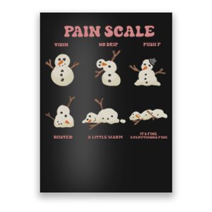 Funny Pain Scale Snowman For Christmas Nurse Poster