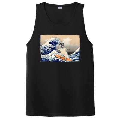 Funny Pug Surfing Pug Humor Funny Dog Pug Owner Pug PosiCharge Competitor Tank