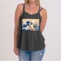 Funny Pug Surfing Pug Humor Funny Dog Pug Owner Pug Women's Strappy Tank