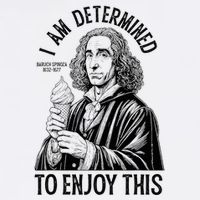 Funny Philosophy Spinoza Determinism Ice Cream Philosopher Mousepad