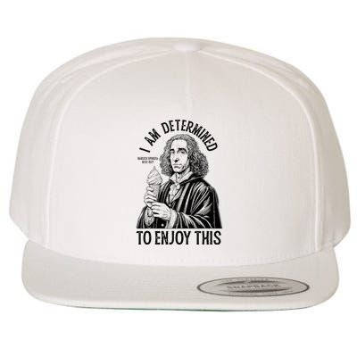 Funny Philosophy Spinoza Determinism Ice Cream Philosopher Wool Snapback Cap