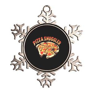 Funny Pizza Smuggler Gift For Pizza Lovers Metallic Star Ornament