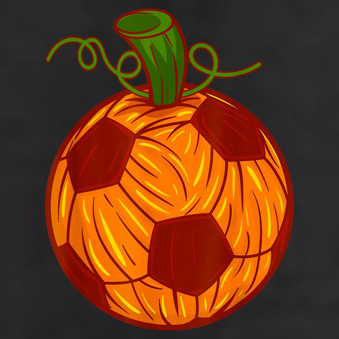Funny Pumpkin Soccer Ball Halloween 7 Panel Mesh Trucker Snapback Hat