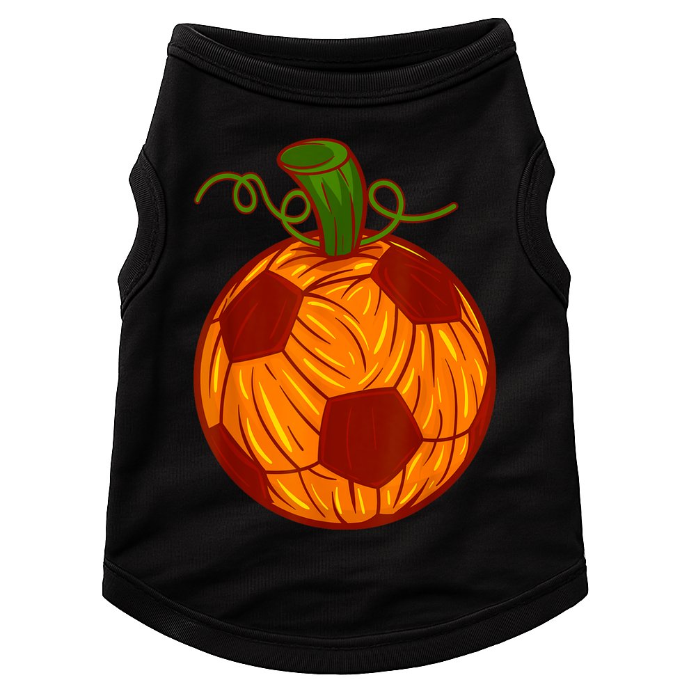 Funny Pumpkin Soccer Ball Halloween Doggie Tank