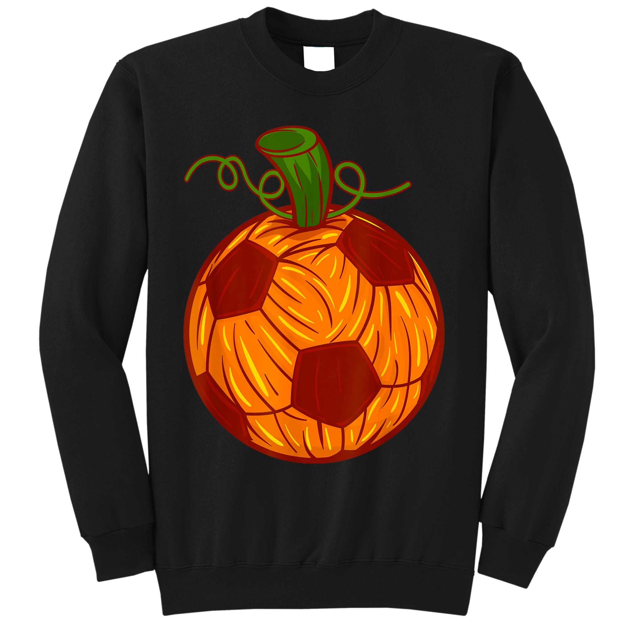 Funny Pumpkin Soccer Ball Halloween Sweatshirt
