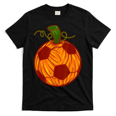 Funny Pumpkin Soccer Ball Halloween T-Shirt