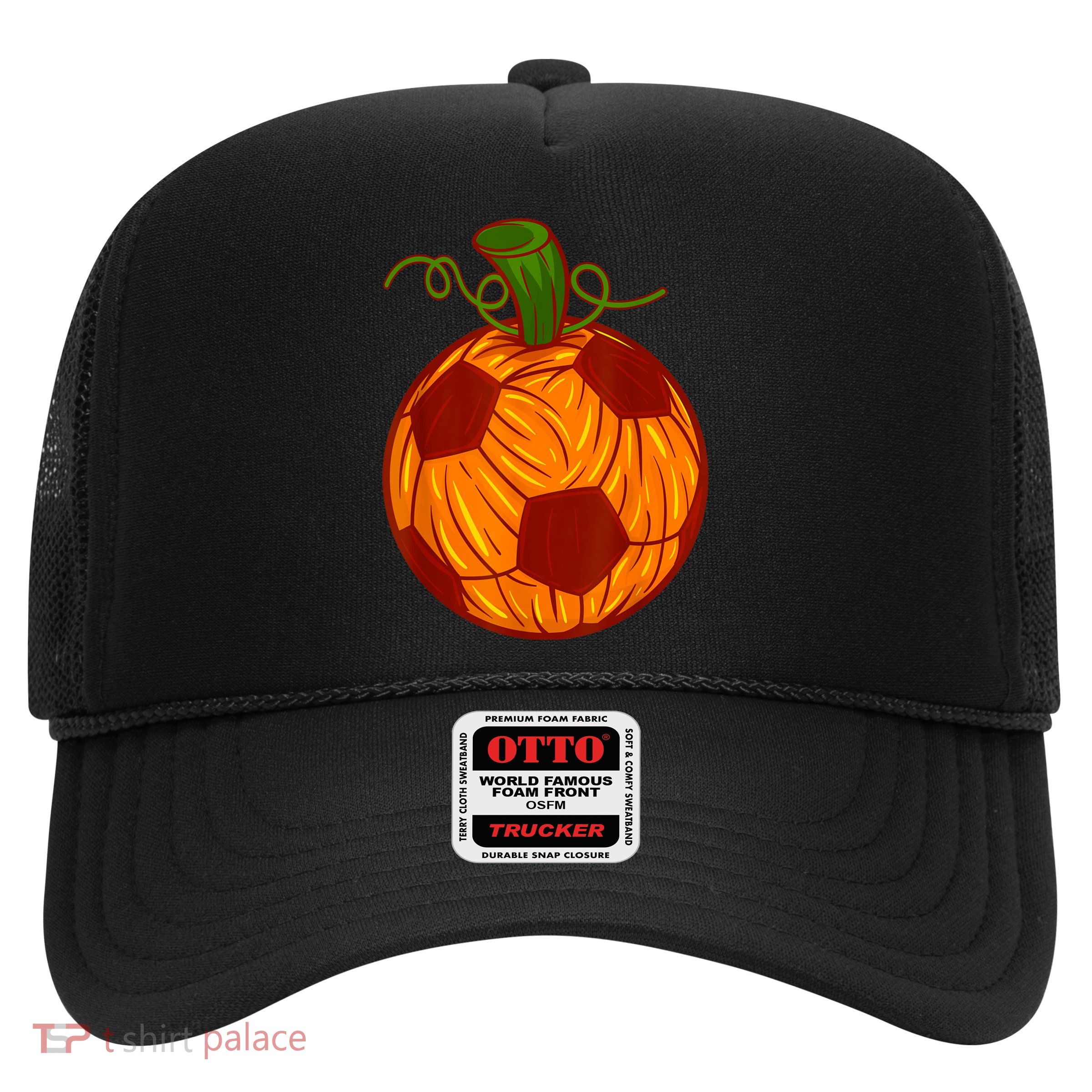 Funny Pumpkin Soccer Ball Halloween Trucker Hat