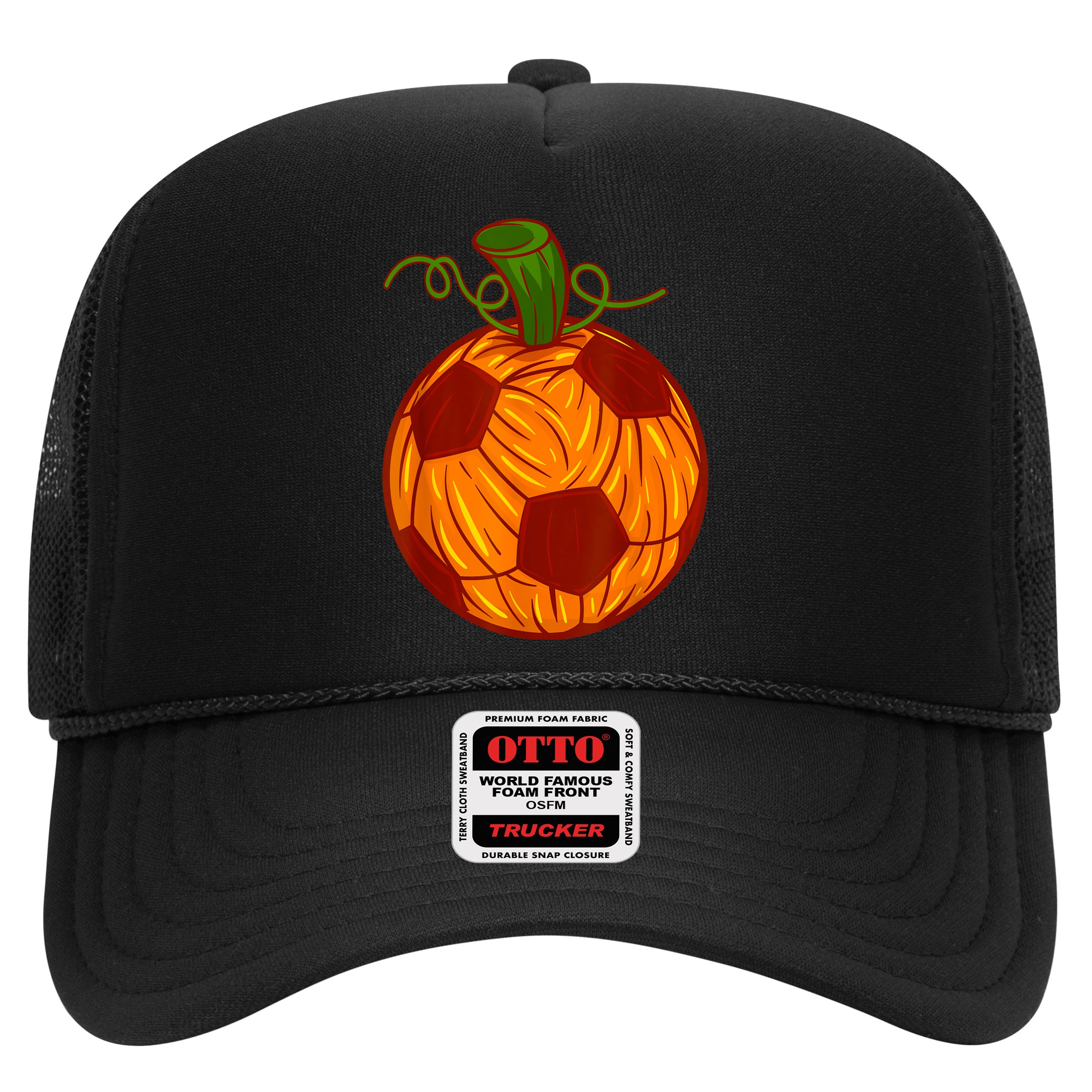Funny Pumpkin Soccer Ball Halloween Hat