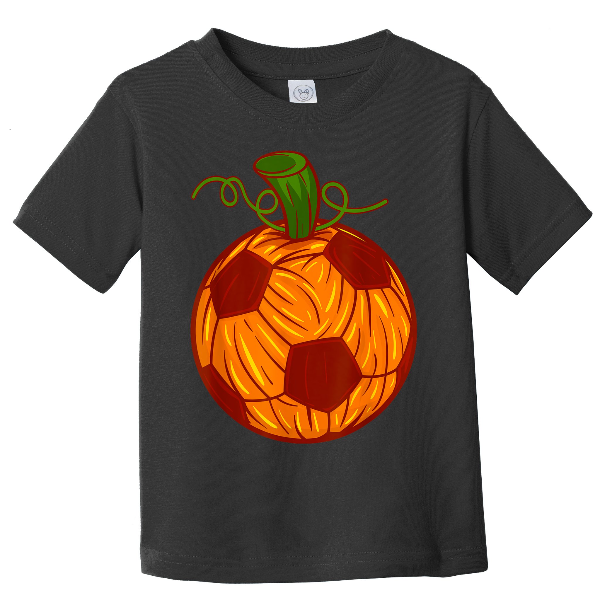 Funny Pumpkin Soccer Ball Halloween Toddler T-Shirt