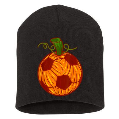 Funny Pumpkin Soccer Ball Halloween Short Acrylic Beanie