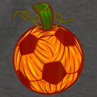 Funny Pumpkin Soccer Ball Halloween Vector Backpack