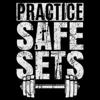 Funny Practice Safe Sets Weight Lifting Button