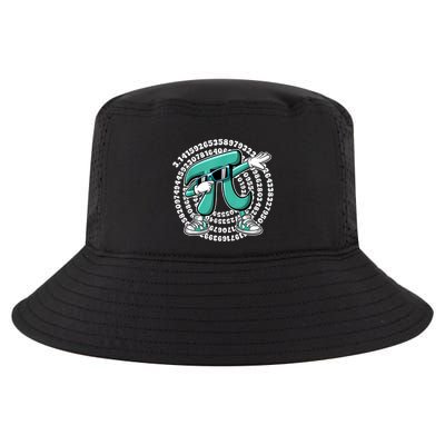 Funny Pi Symbol Dabbing Math Teacher Pi Day Cool Comfort Performance Bucket Hat