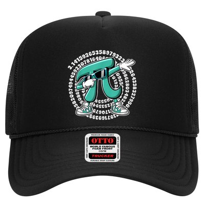Funny Pi Symbol Dabbing Math Teacher Pi Day Trucker Hat