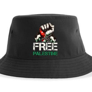 Free Palestine Save Gaza Strip Palestine Flag Sustainable Bucket Hat