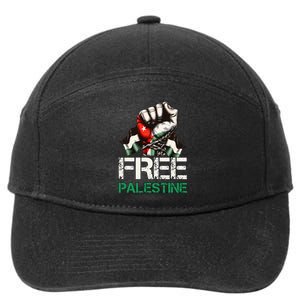 Free Palestine Save Gaza Strip Palestine Flag 7-Panel Snapback Hat