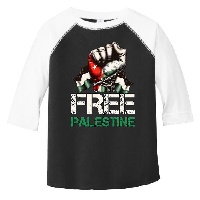 Free Palestine Save Gaza Strip Palestine Flag Toddler Fine Jersey T-Shirt