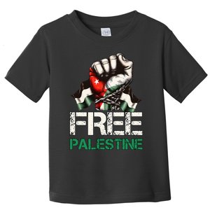 Free Palestine Save Gaza Strip Palestine Flag Toddler T-Shirt