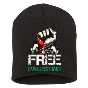 Free Palestine Save Gaza Strip Palestine Flag Short Acrylic Beanie