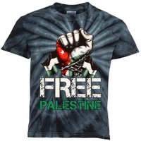 Free Palestine Save Gaza Strip Palestine Flag Kids Tie-Dye T-Shirt