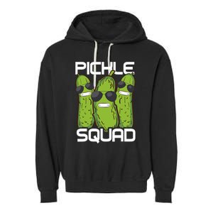 Funny Pickle Squad Novelty Gift Big Dill Gang Lover Garment-Dyed Fleece Hoodie