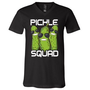 Funny Pickle Squad Novelty Gift Big Dill Gang Lover V-Neck T-Shirt