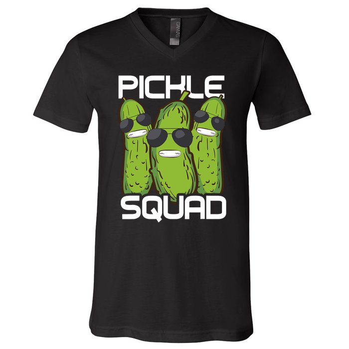 Funny Pickle Squad Novelty Gift Big Dill Gang Lover V-Neck T-Shirt