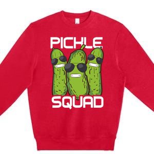 Funny Pickle Squad Novelty Gift Big Dill Gang Lover Premium Crewneck Sweatshirt