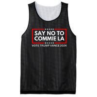 Funny Political Say No To Commie La Vote Trump Vance 2024 Mesh Reversible Basketball Jersey Tank