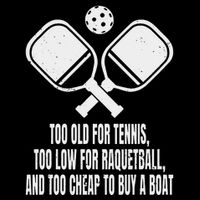 Funny Pickleball Saying Pickleball Quote Too Old For Tennis Drawstring Bag