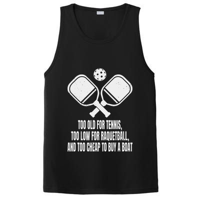 Funny Pickleball Saying Pickleball Quote Too Old For Tennis PosiCharge Competitor Tank