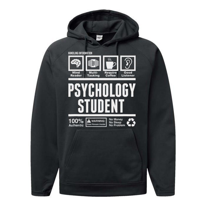 Funny Psychology Student Handling Information Performance Fleece Hoodie