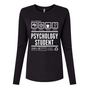 Funny Psychology Student Handling Information Womens Cotton Relaxed Long Sleeve T-Shirt