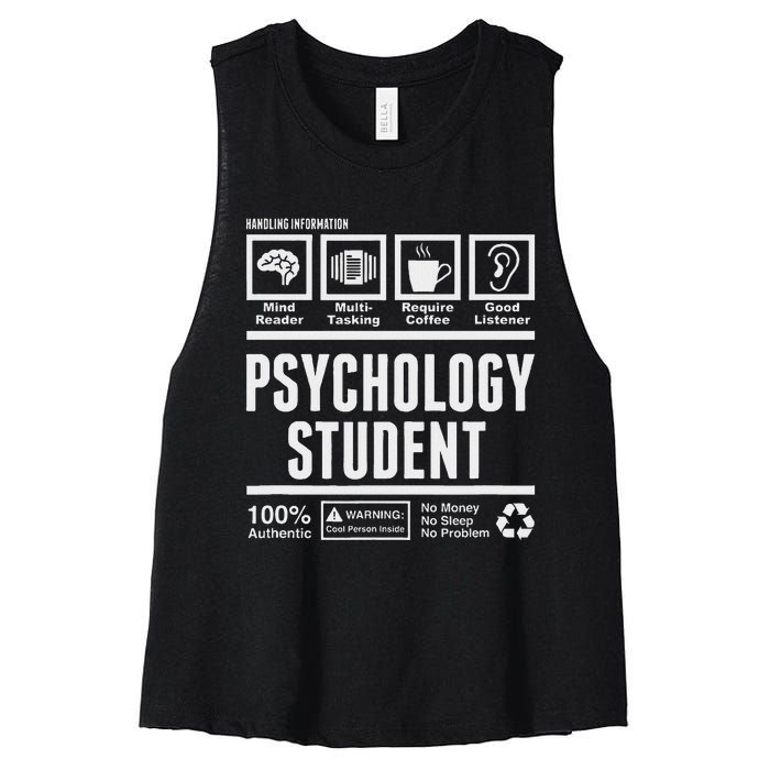 Funny Psychology Student Handling Information Women's Racerback Cropped Tank