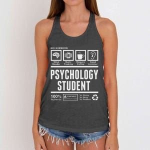 Funny Psychology Student Handling Information Women's Knotted Racerback Tank