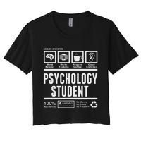 Funny Psychology Student Handling Information Women's Crop Top Tee