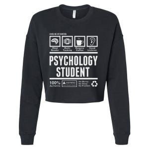 Funny Psychology Student Handling Information Cropped Pullover Crew