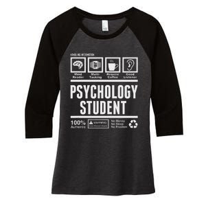 Funny Psychology Student Handling Information Women's Tri-Blend 3/4-Sleeve Raglan Shirt