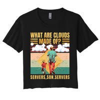 Funny Programmer Software Developer Computer Engineer Nerd Vintage Women's Crop Top Tee
