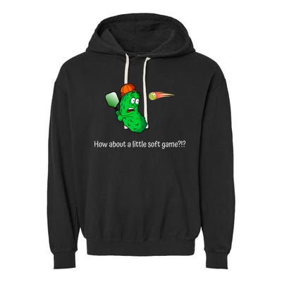 Fun Pickleball, Soft Game, Scared Pickle Garment-Dyed Fleece Hoodie