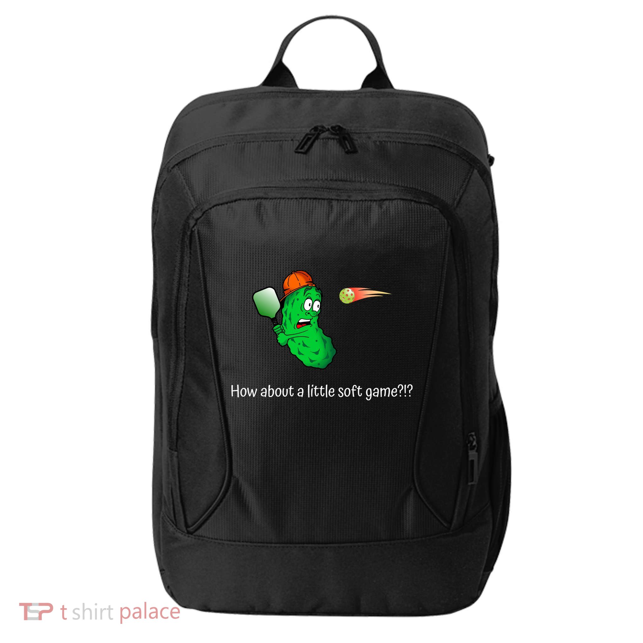Fun Pickleball, Soft Game, Scared Pickle City Backpack