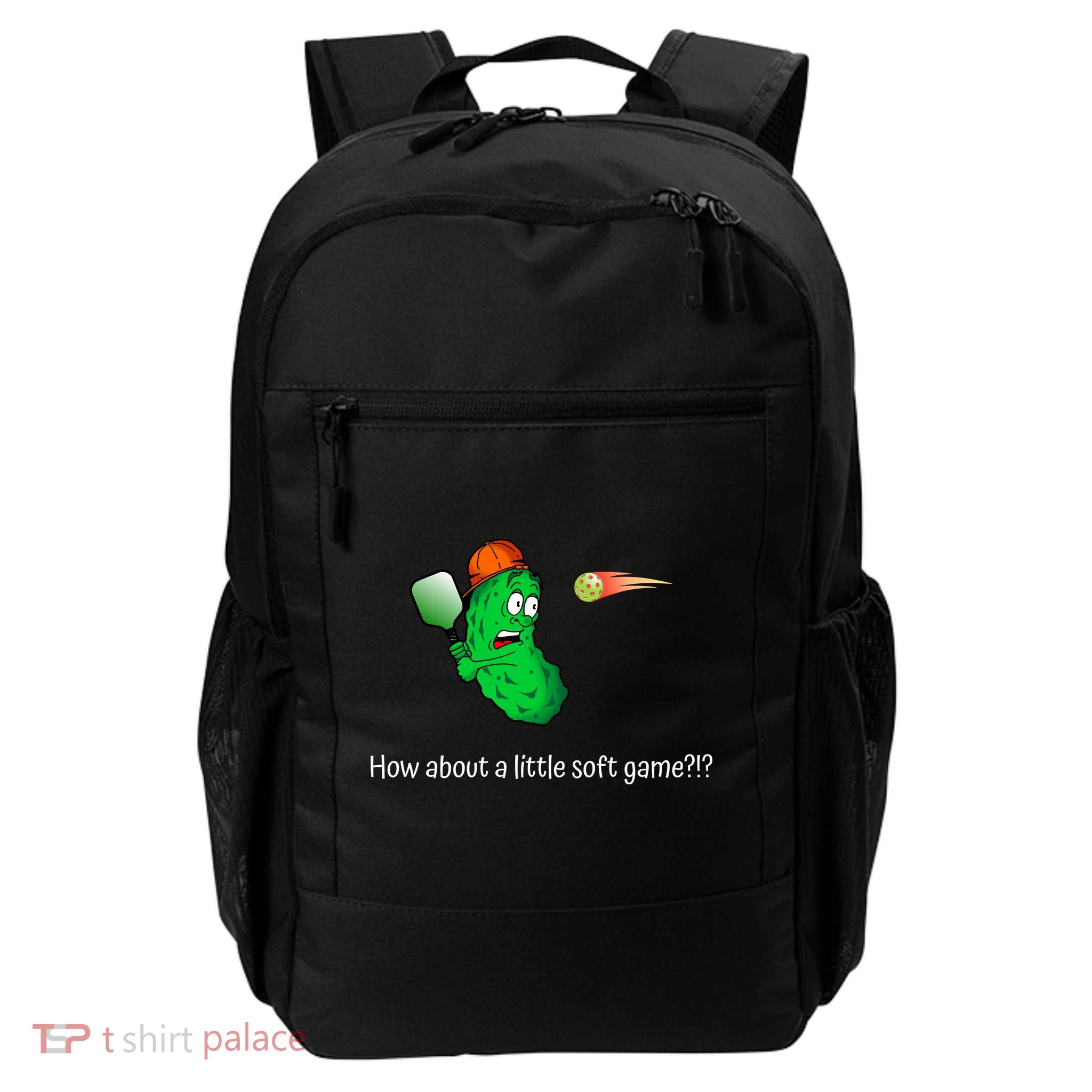 Fun Pickleball, Soft Game, Scared Pickle Daily Commute Backpack